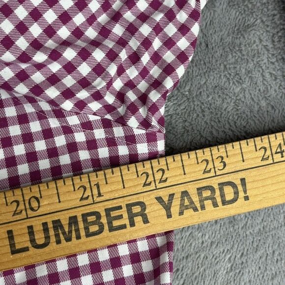 Lands End Button Down Shirt Mens M 15-15.5 Red Gingham Check Traditional Fit - Picture 8 of 10